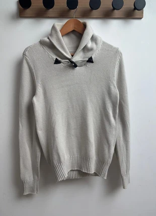 Pull Celio col châle beige clair taille S - Coton & Acrylique, marque: Celio, état: Bon état, taille: S, 5,00 €, 5,95 € Protection acheteurs incluse