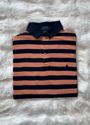 Polo Ralph Lauren orange saumon a rayure taille M style old money chic en parfait état, marca: Ralph Lauren, estado: Muito bom, tamanho: M, €15.00, €16.45 inclui Proteção do Comprador Pro