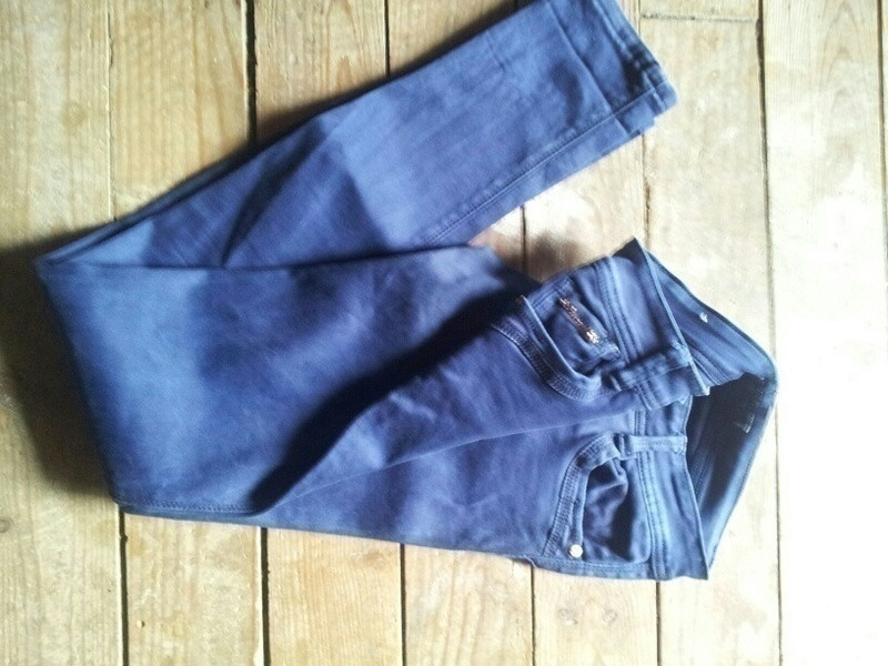Pantalon slim bleu 2