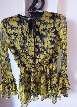 Blouse neuve, couleurs jaune, gris, noir taille 38, estado: Novo sem etiquetas, tamanho: M / 38 / 10, €6.99, €8.04 inclui Proteção do Comprador
