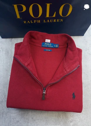 Pull camionneur half zips Ralph Lauren unies rouge taille L homme | AJB030, marke: Ralph Lauren, zustand: Sehr gut, größe: L, 49,90 €, 53,10 € inklusive Vinted-Käuferschutz