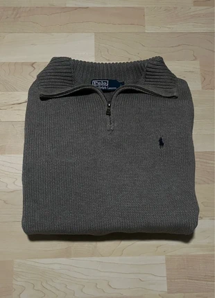 Half Zip Ralph Lauren Gris | Taille L, marke: Ralph Lauren, zustand: Sehr gut, größe: L, 44,00 €, 46,90 € inklusive Vinted-Käuferschutz