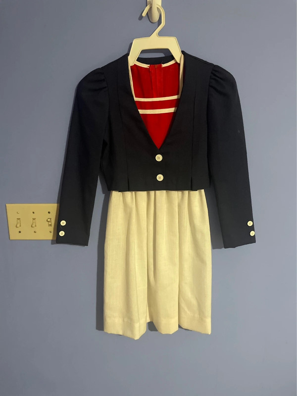 Vintage girls 2 pc sailor dress 1
