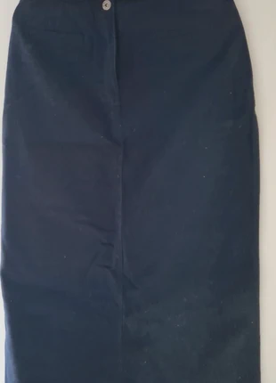 Donkerblauwe vintage rok met split vooraan, marque: Christopher & Banks, état: Très bon état, taille: S / 36 / 8, 15,00 €, 16,45 € Protection acheteurs incluse