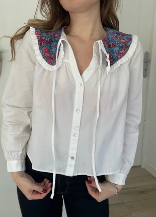 Blouse à col Zara – Taille XS, marke: Zara, zustand: Sehr gut, größe: XS / 34 / 6, 12,00 €, 13,30 € inklusive Vinted-Käuferschutz