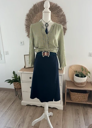 Chemisier fluide imprimé manches relevables taille 40/42, marca: Jad, estado: Bom, tamanho: L / 40 / 12, €12.00, €13.30 inclui Proteção do Comprador