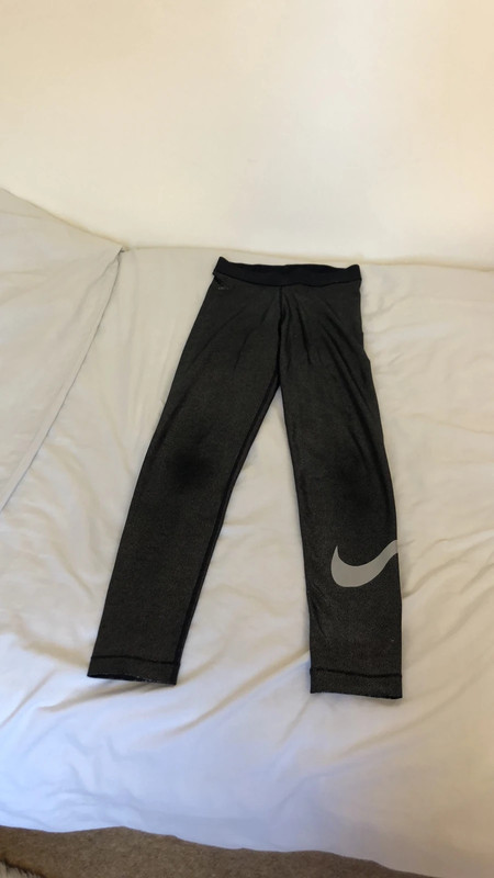 Sparkly silver-black Nike Pro leggings