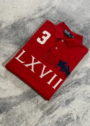 Polo Ralph Lauren Custom Fit M homme rouge broderies LXVII logo 3, brand: Ralph Lauren, condition: Very good, size: M, €49.99, €53.19 includes Buyer Protection Pro