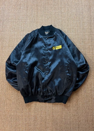 Veste satin noire Auburn Sportswear logo Delco Corporation USA 90s L homme #0522, brand: Vintage Dressing, condition: Very good, size: L, €39.20, €41.86 includes Buyer Protection Pro