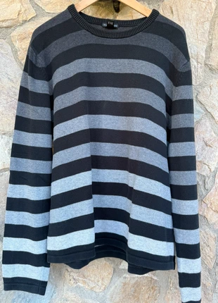 Club Monaco Men´s XL Grey Striped Cotton Jumper, marca: Club Monaco, estado: Muy bueno, tamaño: XL, 96,00 €, 101,50 € Protección al comprador incluida