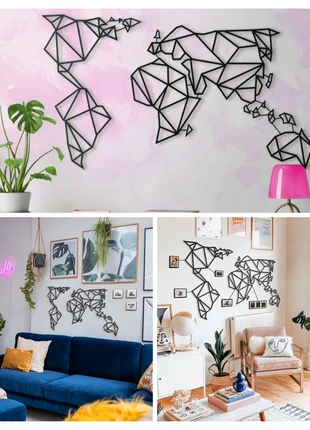 Mapamundi de metal negro grande - Maisons du Monde, marca: Maisons du Monde, estado: Muy bueno, 57,00 €, 60,55 € Protección al comprador incluida