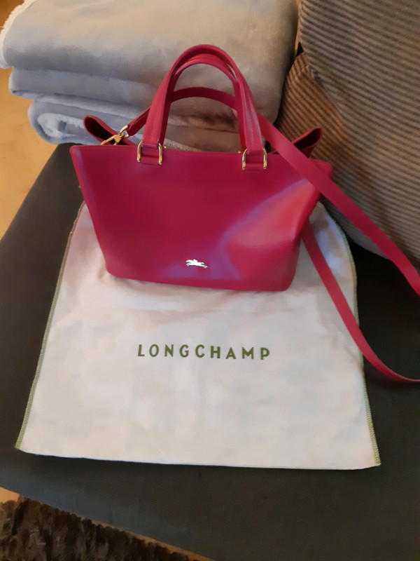 NWT LONGCHAMP Honore 404 Leather Satchel Shoulder Crossbody Bag PINK