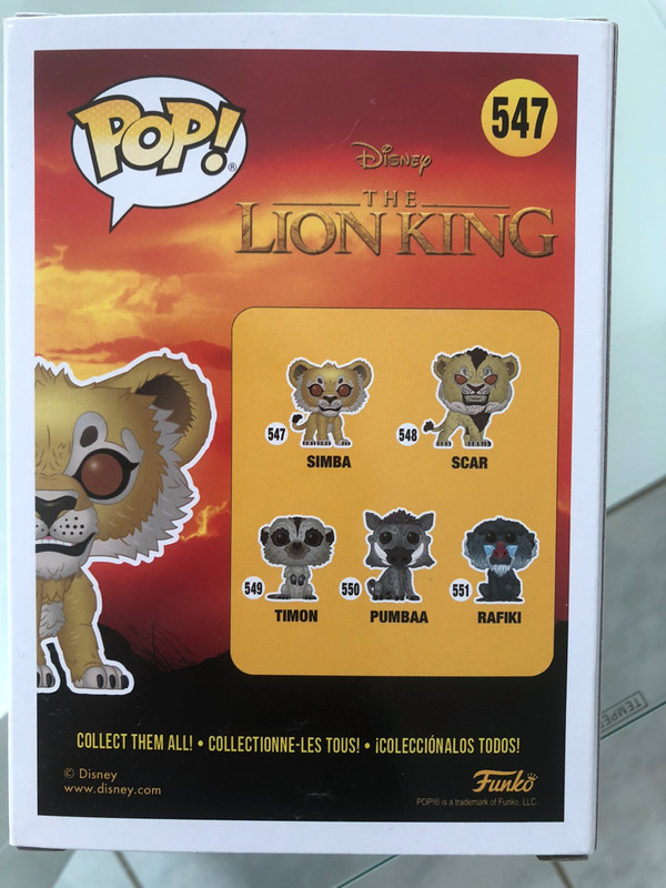 Figurine Simba Flocked / Le Roi Lion / Funko Pop Disney 547 / Exclusive  Spécial Edition