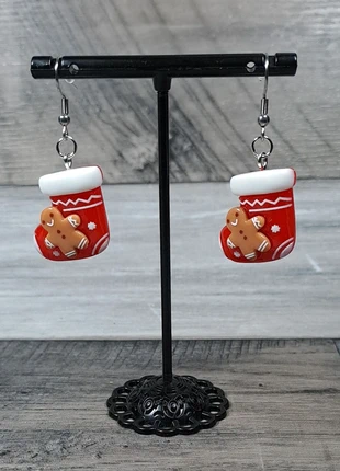 Adorables boucles d’oreilles Chaussettes & bonhommes en pain d’épice, brand: sans marque, condition: New without tags, €4.50, €5.43 includes Buyer Protection