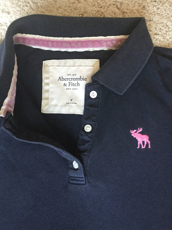 Polo Abercrombie & Fitch Taille M bleu marine  2