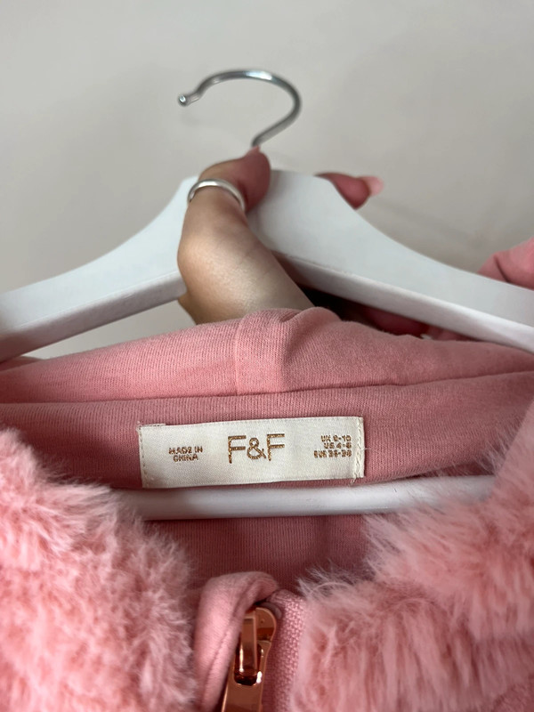 f f pink fluffy jacket Vinted