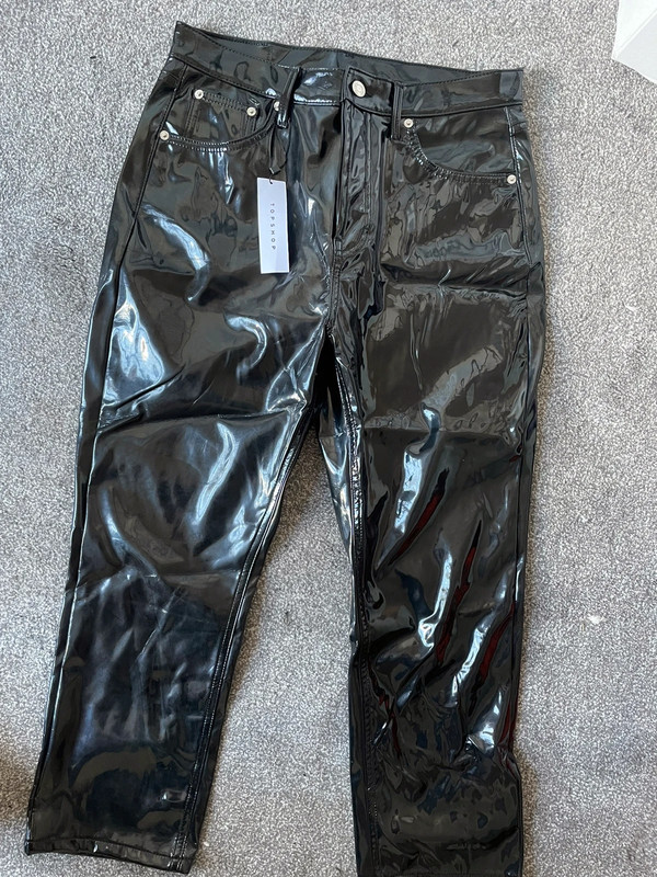 Vinyl pants clearance topshop