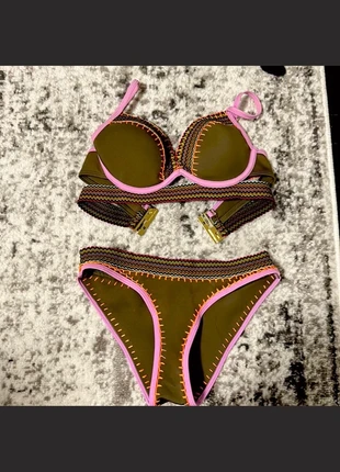 River island asos crochet cut out green push up bikini, brand: ASOS, condition: Very good, size: XS / UK 4-6, £7.56, £8.64 includes Buyer Protection