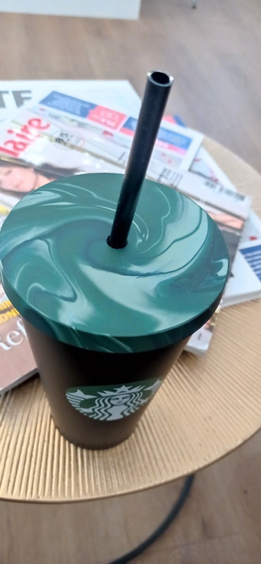 Starbucks verre cold cup gourde gobelet tumbler neuf noir mat marbre vert