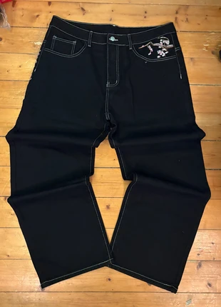 🖤 Pantalon noir brodé fleurs – Taille XL, estado: Novo sem etiquetas, tamanho: XL, €45.00, €47.95 inclui Proteção do Comprador Pro