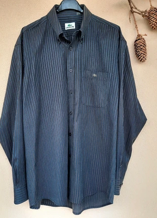 Camicia Lacoste, uomo, cotone, grigio a righe, marke: Lacoste, zustand: Gut, größe: M, 9,90 €, 11,10 € inklusive Vinted-Käuferschutz