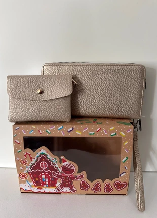 Coffret cadeau de Noël portefeuille et porte-monnaie gold irisé, merk: Boutique indépendante, staat: Nieuw zonder prijskaartje, € 23,90, € 25,80 inclusief Kopersbescherming Pro