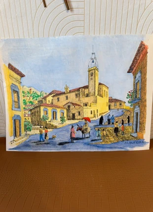 Aquarelle originale 1974 Albufeira Portugal – encre + couleur – signée, marque: IFSM, état: Très bon état, 15,00 €, 16,45 € Protection acheteurs incluse