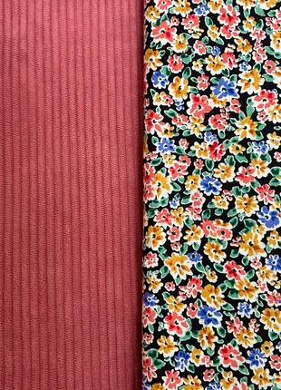 Lot de tissu coton fleuri et tissu velours côtelé, marque: Okeo-tex, état: Neuf sans étiquette, 8,99 €, 10,14 € Protection acheteurs (Pro) incluse