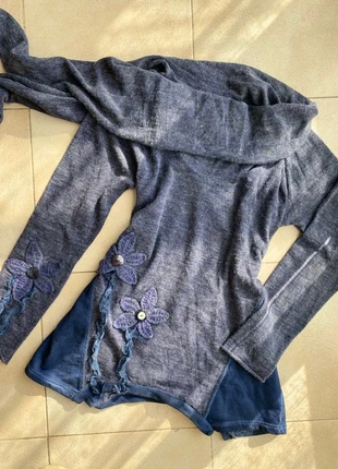 🧶 Maglione vintage boho chic in lana vergine e alpaca con collo a sciarpa - taglia M/L, marke: Vintage Dressing, zustand: Sehr gut, größe: L / 40 / 12, 33,90 €, 36,30 € inklusive Vinted-Käuferschutz