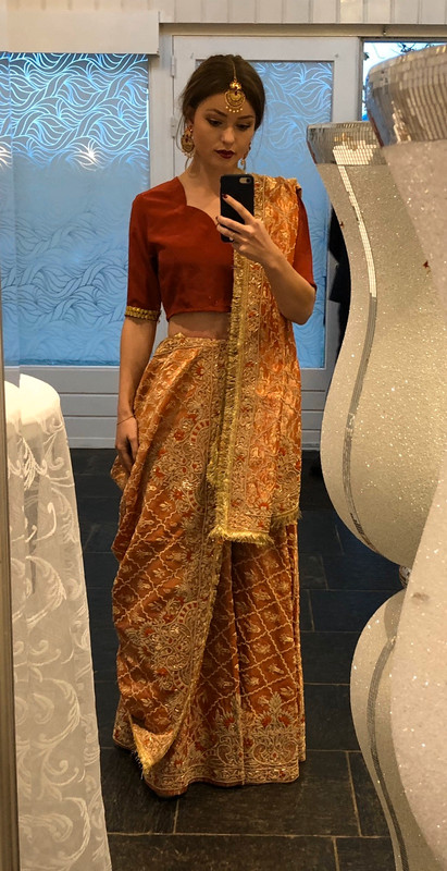 Een effectief Marty Fielding plein Lehenga, Saree, Sari, India, Indiase kleding XS - S - Vinted