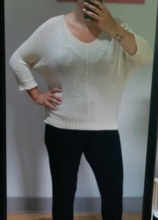 Pull chauve-souris manches trois quarts beige tM, staat: Heel goed, maat: M / 38 / 10, € 3,00, € 3,85 inclusief Kopersbescherming