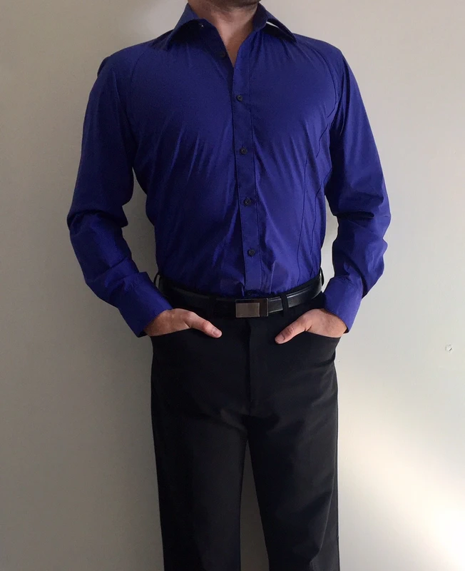 Chemise élégante bleue