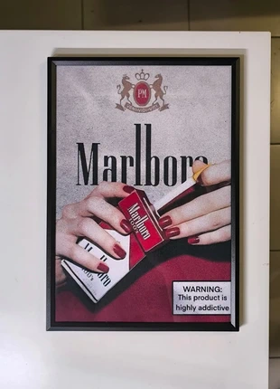 poqter Marlboro avec cadre, marque: Marlboro, état: Très bon état, 9,00 €, 10,15 € Protection acheteurs incluse