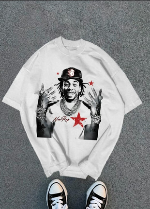 Y2K Oversize White Tee – Rap Front Print | Retro Streetwear Size M, marque: Vintage Dressing, état: Neuf sans étiquette, taille: M, 26,00 €, 28,00 € Protection acheteurs incluse