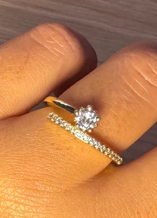 💛 Bague plaquée or – Pierre brillante & finition raffinée, brand: Argent, condition: New with tags, size: Adjustable, €10.00, €11.20 includes Buyer Protection Pro