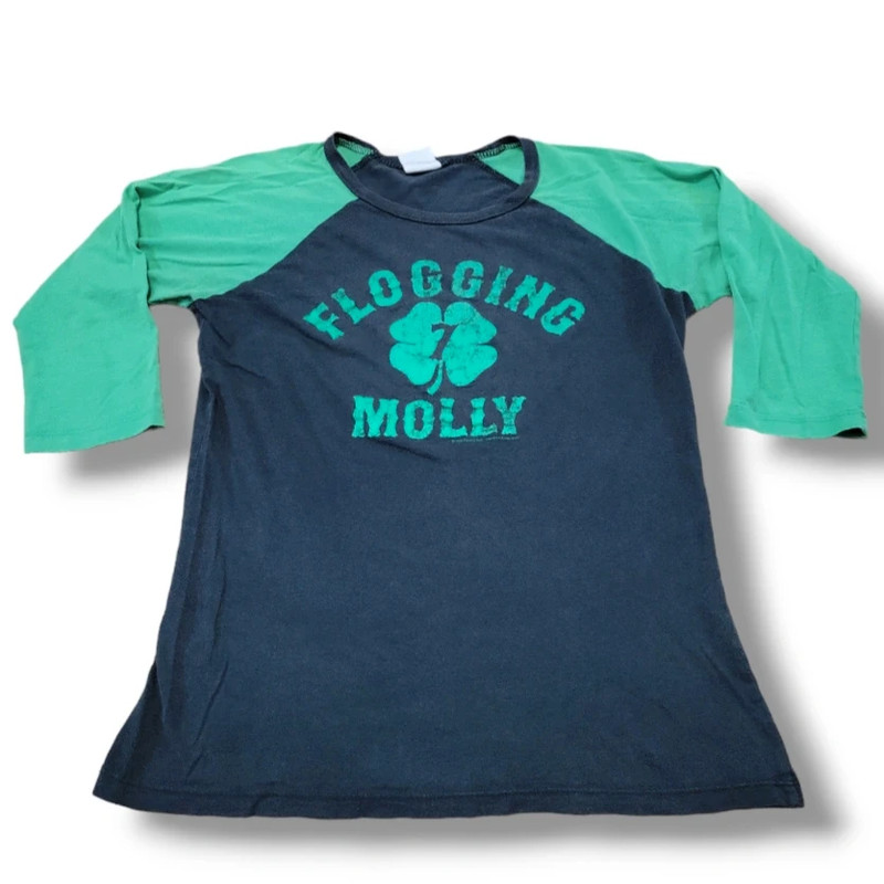 Flogging Molly Top Size XS Cinder Block 2008 Band Tee Graphic Tee Clover Luck 7 1