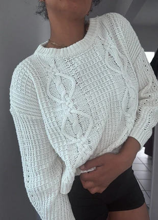 🤍 Pull blanc à mailles, marca: Pimkie, estado: Muy bueno, tamaño: S / 36 / 8, 5,00 €, 5,95 € Protección al comprador incluida