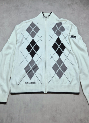 Gilet homme Airness noir et blanc motif Jacquard Taille M, marque: Airness, état: Très bon état, taille: M, 15,00 €, 16,45 € Protection acheteurs incluse