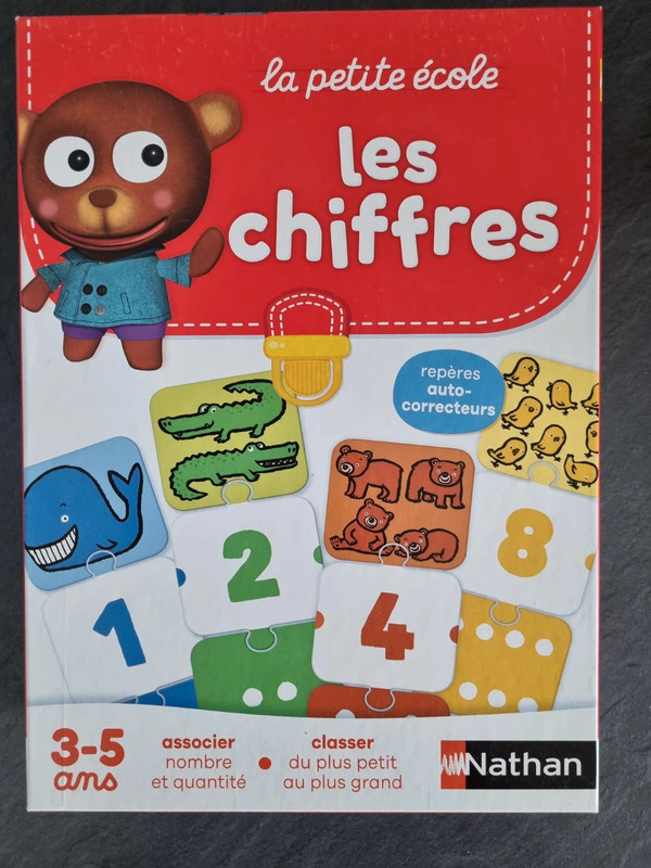 LES CHIFFRES : JEU EDUCATIF d'éveil ( Nathan, La Petite Ecole, 3