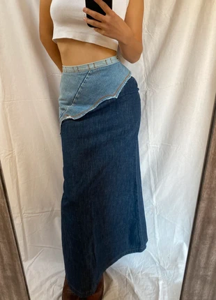 • Jupe high-rise asymétrique denim 90s •, marca: Vintage Dressing, estado: Muy bueno, tamaño: XS / 34 / 6, 30,00 €, 32,20 € Protección al comprador incluida
