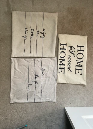 Beige cushion cover bundle, brand: NO LABEL, condition: Very good, size: 40 x 40 cm, £5.00, £5.95 includes Buyer Protection