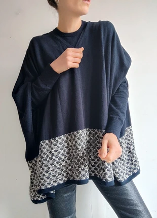 Poncho noir et blanc TU, brand: Olsen, condition: Very good, size: One size, €5.00, €5.95 includes Buyer Protection