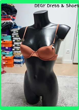 3321 - Soutien-gorge ampliforme Etam Pure Fit rouge brique 80A, brand: Etam, condition: New without tags, size: 65A & AA, €4.95, €5.90 includes Buyer Protection Pro