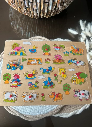 Houten Boerderij Puzzel, marque: houten speelgoed, état: Très bon état, 7,50 €, 8,58 € Protection acheteurs incluse