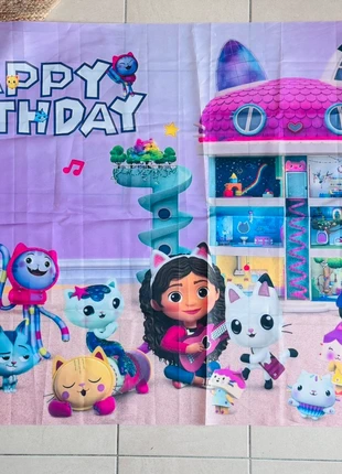 Banderole tissu Happy Birthday Gaby dollhouse - Gaby chat, marque: Gabby's Dollhouse, état: Très bon état, 4,00 €, 4,90 € Protection acheteurs incluse