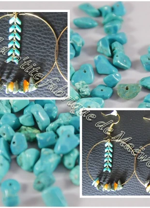 Boucles d'oreilles créoles, marca: La p'tite Fabrique de Maëwen, estado: Nuevo sin etiquetas, 7,00 €, 8,05 € Protección al comprador incluida