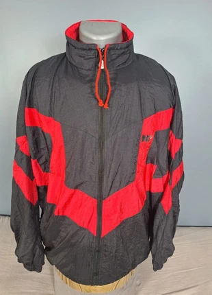 Veste coupe vent /Track jacket dbl vintage noir et rouge / homme - taille 2XL brodé (513), brand: Vintage Dressing, condition: Very good, size: XXL, €12.90, €14.25 includes Buyer Protection