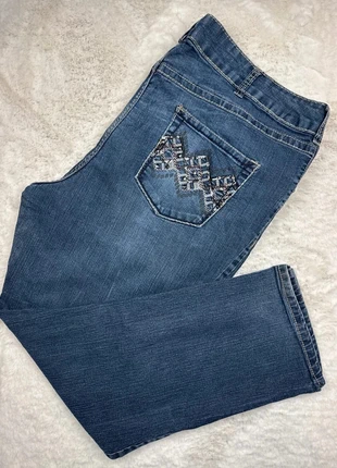 1801. Jean brodé – Taille 34 (EU 44), brand: Denim, condition: Very good, size: XXL / 44 / 16, €15.00, €16.45 includes Buyer Protection Pro