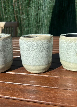 Lot de 3 pots en grès gris 8x9cm, zustand: Sehr gut, 4,50 €, 5,43 € inklusive Vinted-Käuferschutz