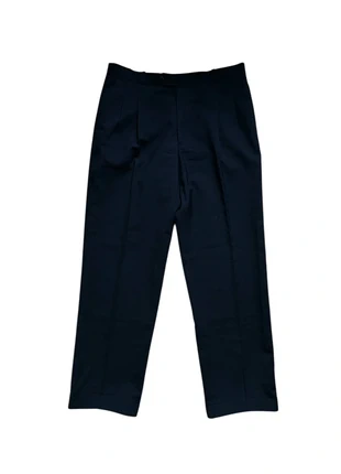 Pantalon Tailleur Laine Vierge Woolmark Taille 44 – Pinces et Revers – Bleu Marine, condition: Very good, size: L, €45.00, €47.95 includes Buyer Protection